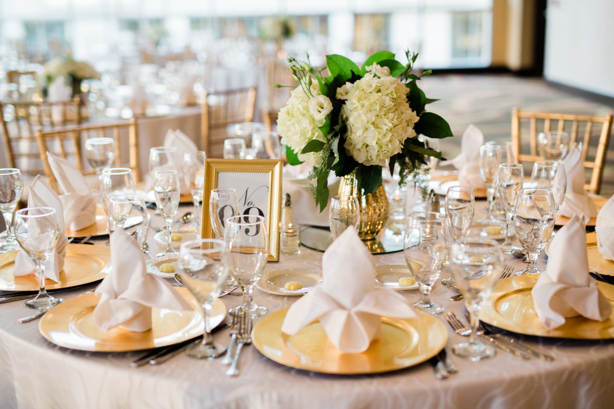 Wedding dining table setup