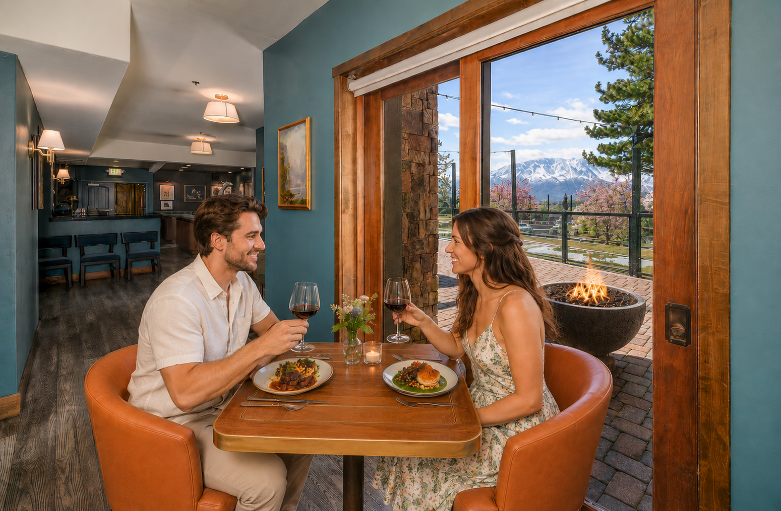 Lakeside Dining_Couple with View