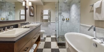 The Lakefront Room Bathroom at The Landing Lake Tahoe