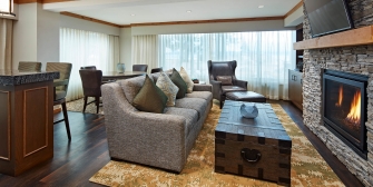 The Lakefront 1 Bedroom Living Room at The Landing Lake Tahoe