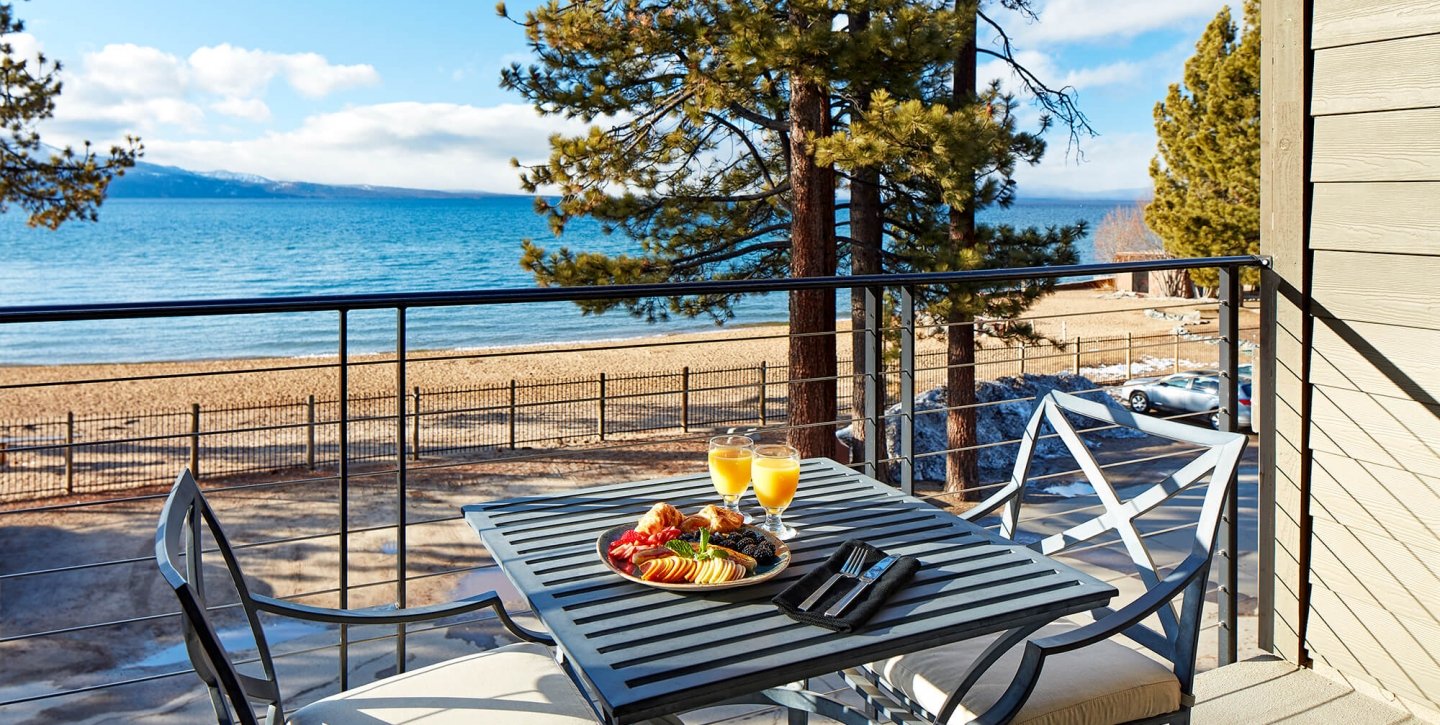 The Patio from the Superior Lake Room at The Landing Lake Tahoe