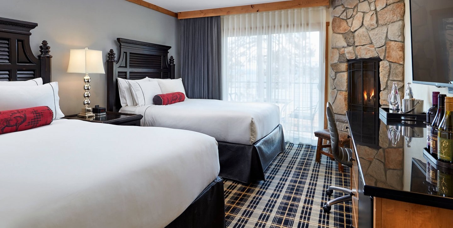The Two Queen Superior Lake Bedroom from The Landing Lake Tahoe