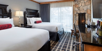 The Two Queen Superior Lake Bedroom from The Landing Lake Tahoe