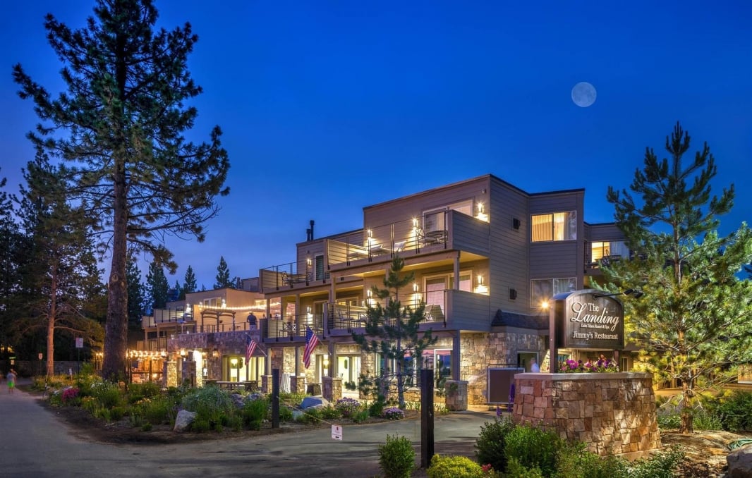 Exterior of the Jimmy's Restaurant at night time