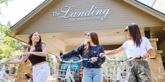 Guests on bike ride outside of The Landing Tahoe