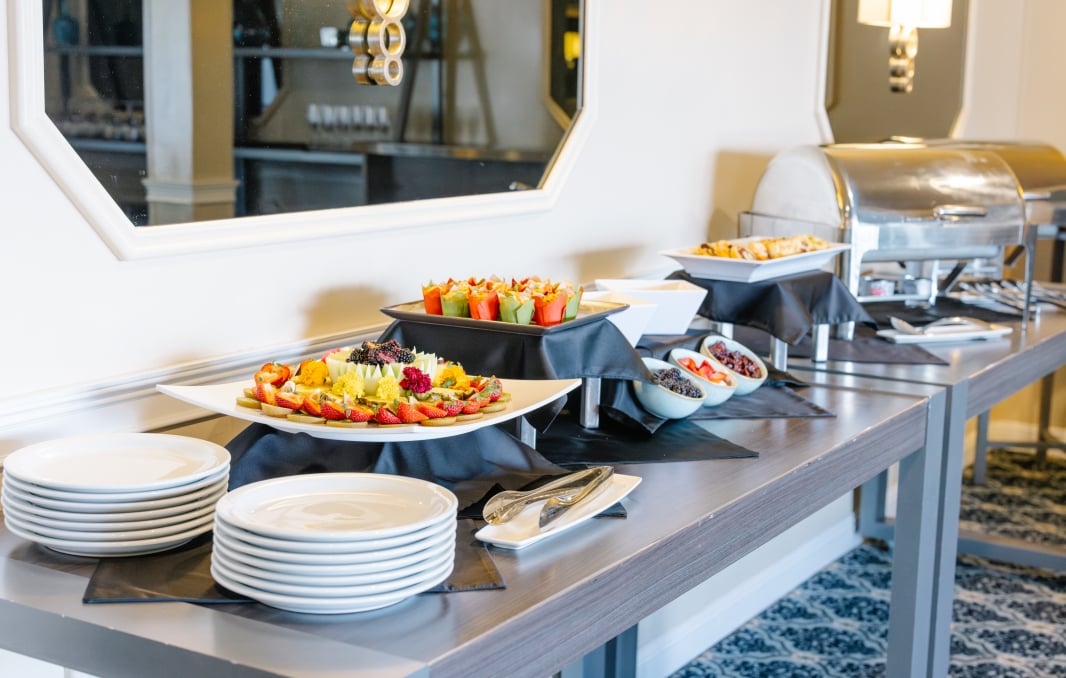 Meeting with customized catering cuisine