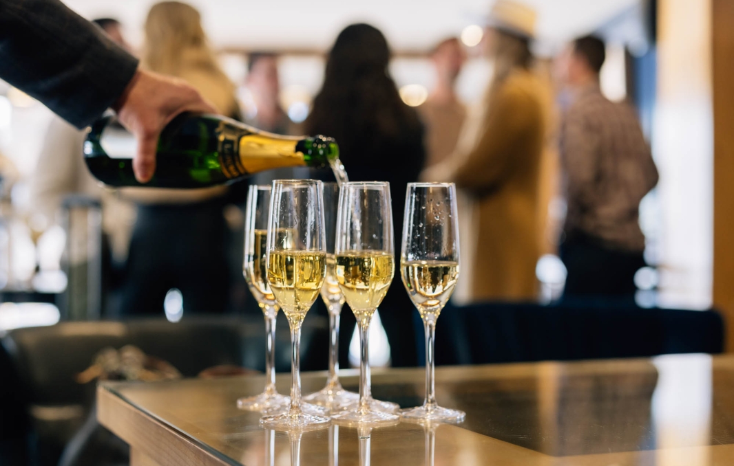 Group Champagne Toast