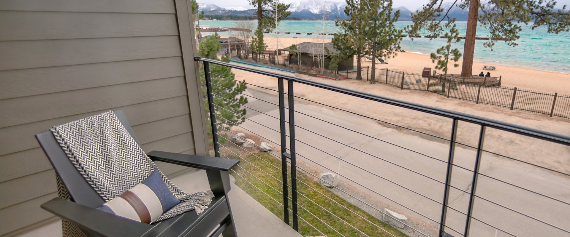 Superior King Bed at The Landing Lake Tahoe Balcony View