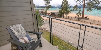 Superior King Bed at The Landing Lake Tahoe Balcony View