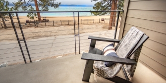 Superior King Bed at The Landing Lake Tahoe Balcony View
