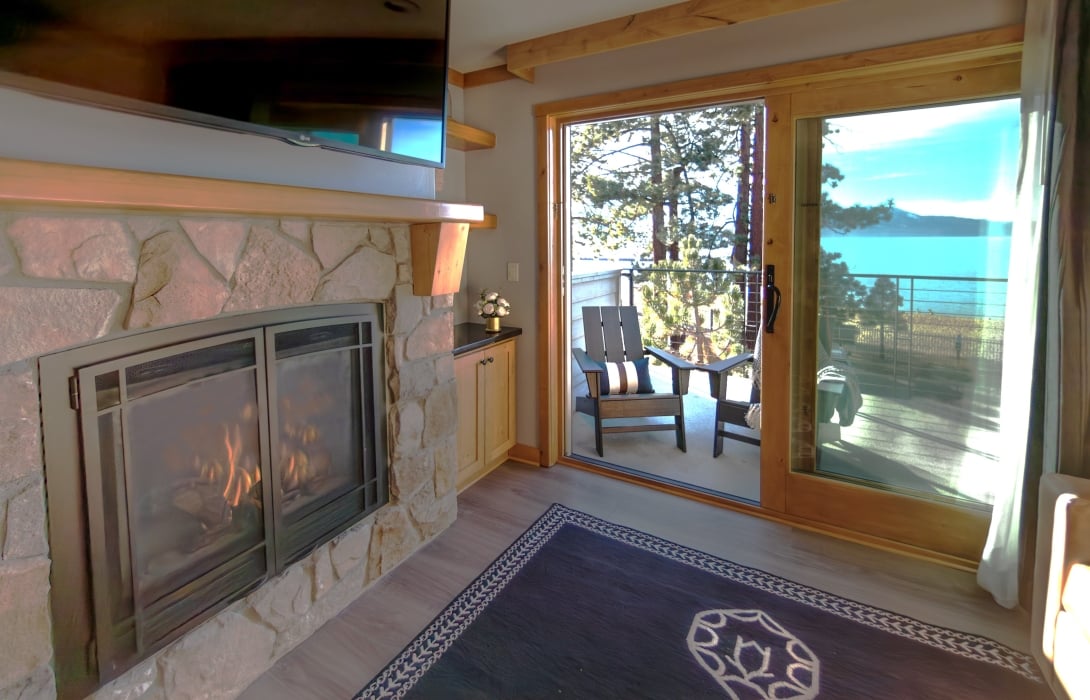 Superior King Bed at The Landing Lake Tahoe Balcony View
