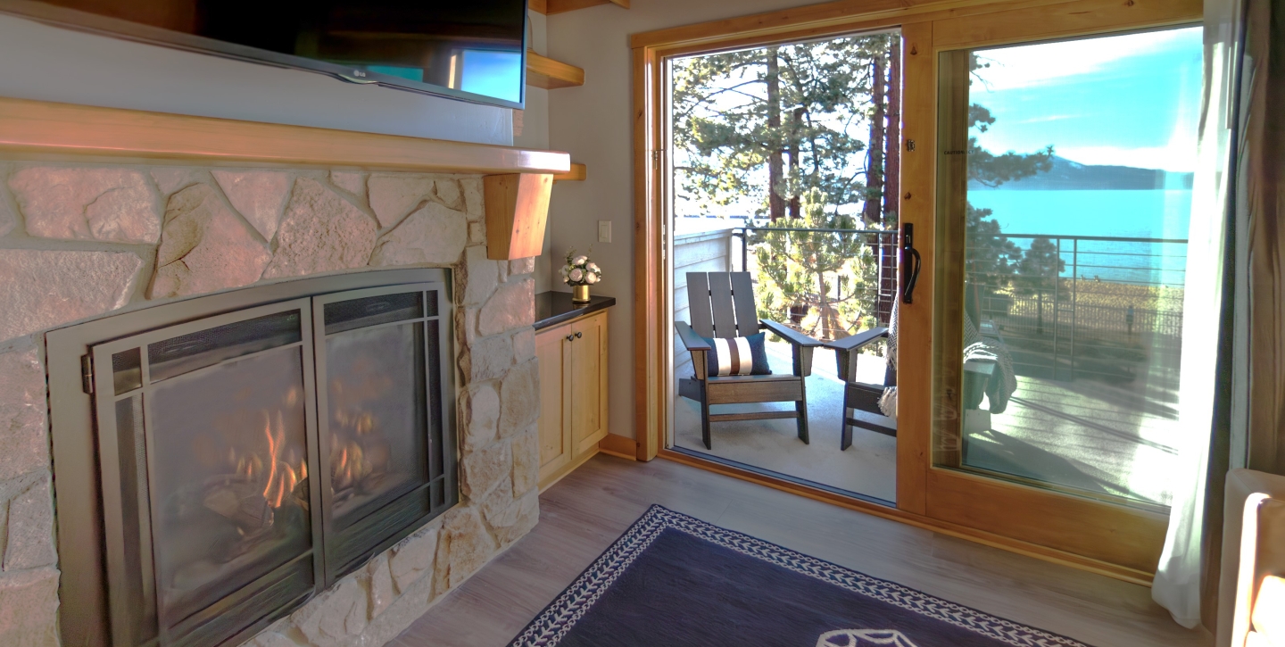 Superior King Bed at The Landing Lake Tahoe Balcony View