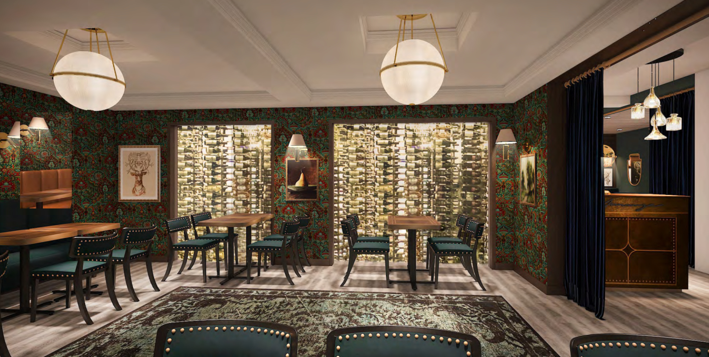 Lakeside Dining Wine Wall